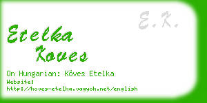 etelka koves business card